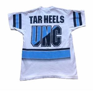 RARE VTG UNC TARHEELS NCAA SALEM SPORTSWEAR BIG ALL OVER PRINT T-SHIRT L USA